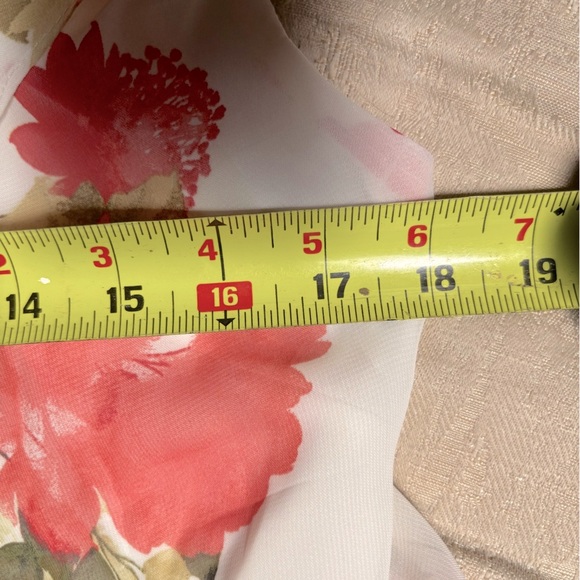 S.L. FASHIONS DRESS WITH SHADES OF CORAL AND PINK. LINED WITH WHITE. SZ 12 - Picture 9 of 10